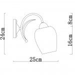 Светильник настенный Arte lamp A1608AP-1CC DINA