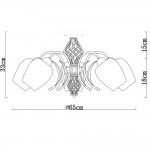 Люстра классика Arte Lamp A1608PL-5CC DINA