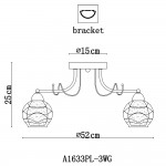 Светильник потолочный Arte lamp A1633PL-3WG Intreccio