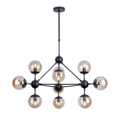 Люстра на штанге Arte Lamp A1664SP-10BK BOLLA
