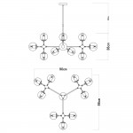 Люстра на штанге Arte lamp A1664SP-12CC BOLLA