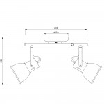 Светильник потолочный Arte lamp A1677PL-2WH JOVI