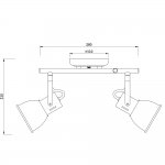 Светильник потолочный Arte lamp A1677PL-2BK JOVI