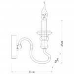 Светильник бра Arte Lamp A1700AP-1BR WOODSTOCK
