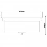 Плафон стекло белое 330мм под стержень Arte Lamp A1735PL-3SR/CC ALONZO