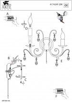 Светильник бра Arte Lamp A1742AP-2BK Romana