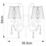 Светильник бра Arte lamp A1743AP-2WH ROMANA SNOW