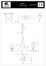 Люстра Arte Lamp A2008LM-8BZ Allegro
