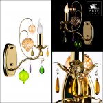 Светильник настенный Arte lamp A2011AP-1GO RICCHEZZA
