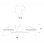 Светильник встраиваемый для ванной IP44 Arte lamp A2024PL-1WH AQUA GU10