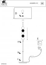 Торшер Arte lamp A2038PN-1CC Bubbles