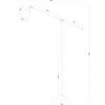 Торшер Arte lamp A2054PN-1SS BRACCIO