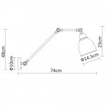 Светильник бра на штанге Arte Lamp A2055AP-1WH BRACCIO