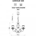 Светильник подвесной Arte lamp A2083LM-5AB CHARM