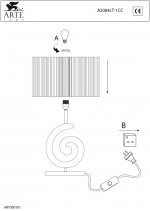 Светильник настольный Arte lamp A2084LT-1CC Luxury