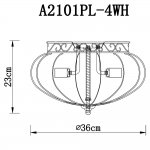 Люстра потолочная Arte lamp A2101PL-4WH Venezia