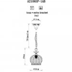 Светильник подвесной Arte lamp A2106SP-1AB VENEZIA