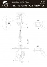 Светильник подвесной Arte lamp A2114SP-1CC Venezia