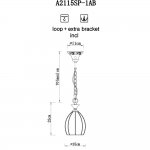 Подвесной светильник Arte lamp A2115SP-1AB Venezia