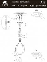 Подвесной светильник Arte lamp A2115SP-1AB Venezia