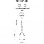 Подвесной светильник Arte lamp A2115SP-1WH Venezia