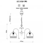 Люстра подвесная Arte lamp A2116LM-5WG Bianca