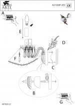 Светильник бра Arte Lamp A2120AP-2CC Merci