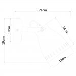 Светильник настенный бра Arte lamp A2214AP-1SS LUNED