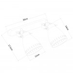 Светильник настенный бра Arte lamp A2214AP-2AB LUNED