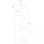 Светильник потолочный Arte lamp A2214PL-4WH Luned