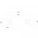 Светильник настенный бра Arte lamp A2215AP-2BL MARTED