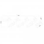 Светильник потолочный Arte lamp A2215PL-4WH MARTED