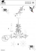 Люстра хрустальная Arte Lamp A2272LM-5SI ROSIE