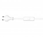 Шнур с переключ белый (2м)(10шт в упаковке) 230V AC 50Hz (max 2A) Kink light A2300,01