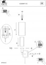 Светильник настенный Arte lamp A2300AP-1CC Cascata