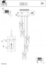 Светильник подвесной Arte lamp A2300SP-1CC Cascata