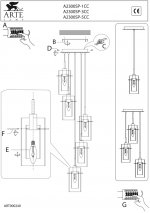 Люстра подвесная Arte lamp A2300SP-5CC Cascata