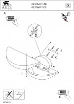 Светильник бра Arte lamp A2316AP-1CC Interior