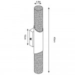 Светильник настенный Arte Lamp A2470AP-2SS AQUA-BASTONE