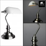 Настольная лампа СССР Arte lamp A2491LT-1SS BANKER