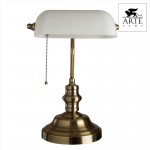 Настольная лампа СССР Arte lamp A2493LT-1AB бронзовая BANKER