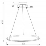 Светильник светодиодное кольцо 36W Arte Lamp A2500SP-1BK Rapid