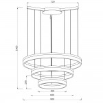 Светильник подвесной Arte lamp A2504SP-3WH SORENTO
