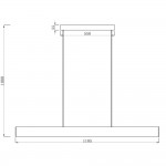Светильник подвесной светодиодный 30вт 4000К Arte lamp A2505SP-2WH LARGO