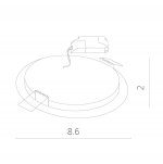 Тонкий точечный светильник LED 3Вт Arte lamp A2603PL-1WH Fine