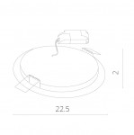 Светильник диодный 20Вт Arte lamp A2620PL-1WH Fine