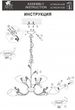 Люстра Arte Lamp A2766LM-9AB Gardenia