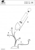 Настольная лампа Arte lamp A2766LT-1AB GARDENIA
