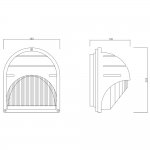 Плафон стекло 130*175мм с резиновым уплотнителем для Arte lamp A2802AL-1GY/BK Urban