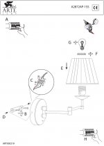 Светильник настенный Arte lamp A2872AP-1AB California